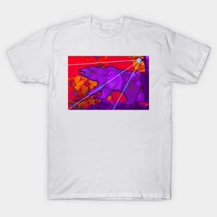 John Margolies Grizzly Fireworks Remix T-Shirt